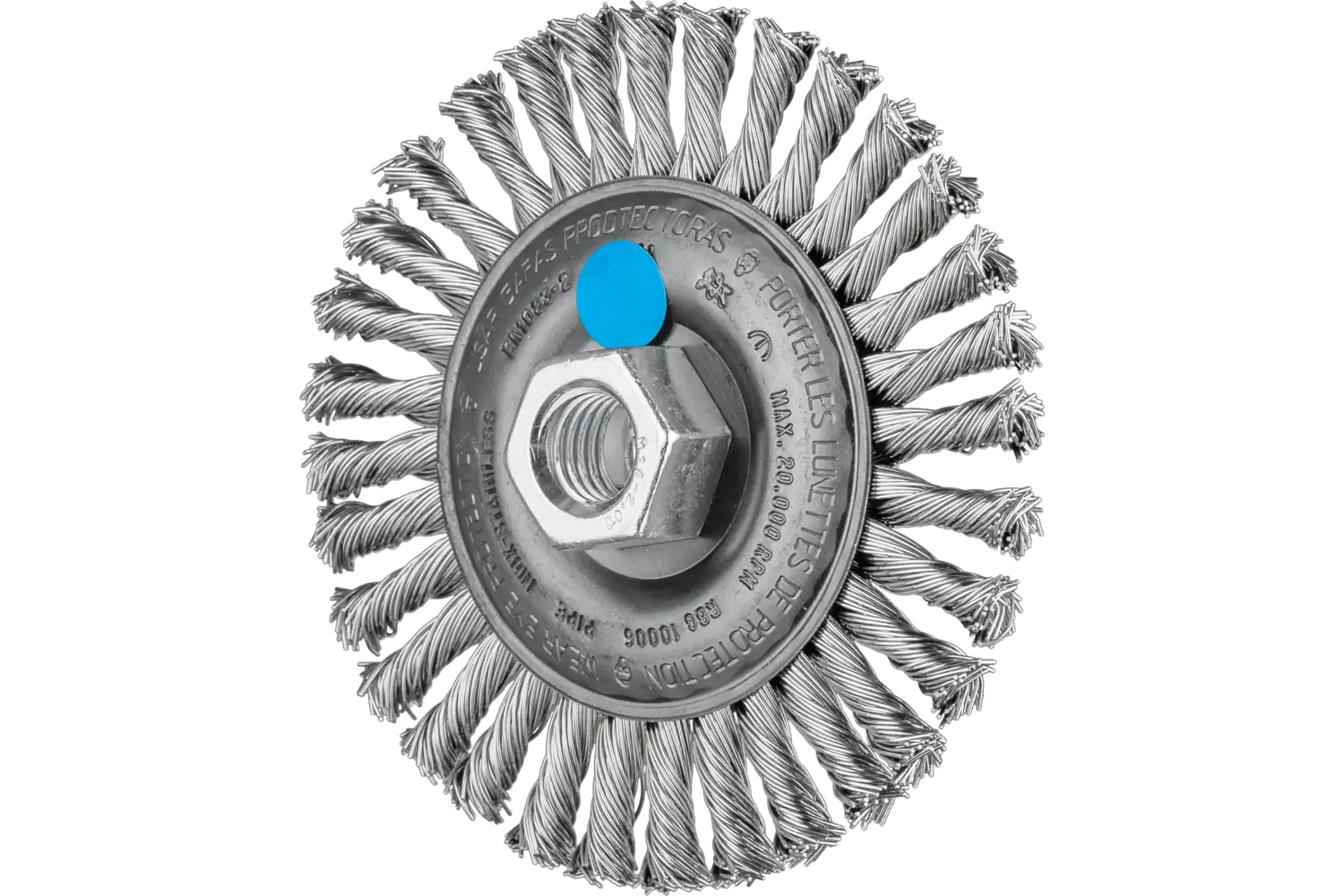 Picture of Pferd Stringer Bead Wheel Brush 4" Dia .020 Stainless Steel 5/8-11" Thread